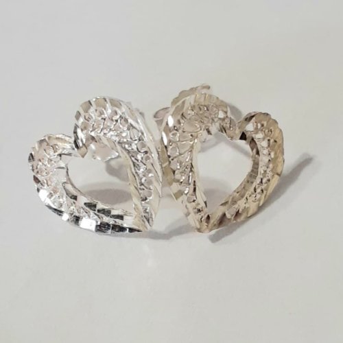 Heart shaped Silver Studs