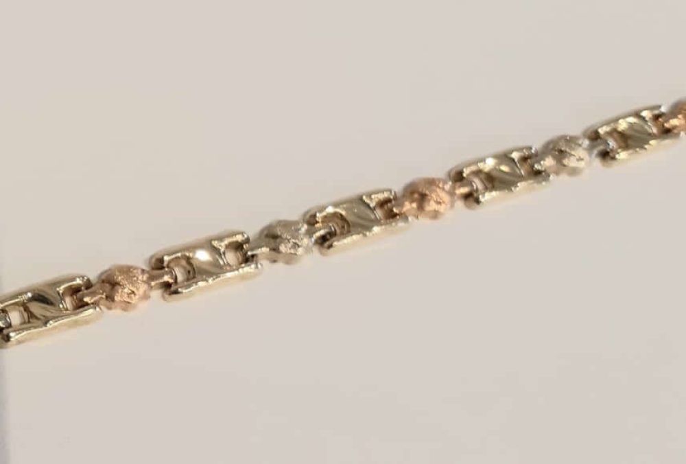 Tri Coloured 14k Bracelet - Image 2