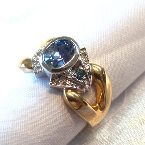 14k Tanzanite & Diamond Ring