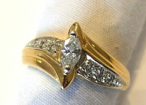 14k 25 pt Marqui Diamond Ring