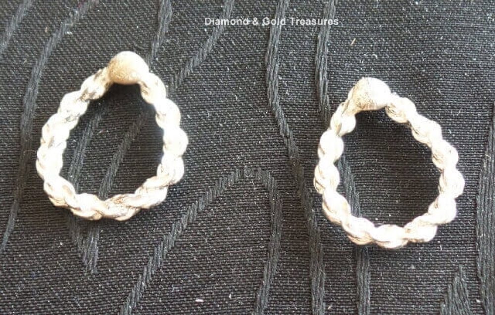 Silver Rope Styled Earrings