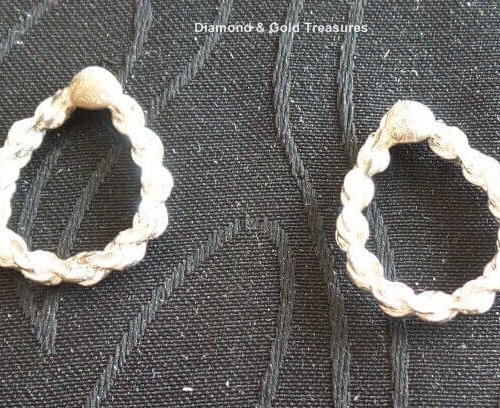 Silver Rope Styled Earrings