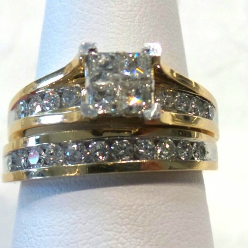 14k Diamond Wedding Set (tw - 1ct)