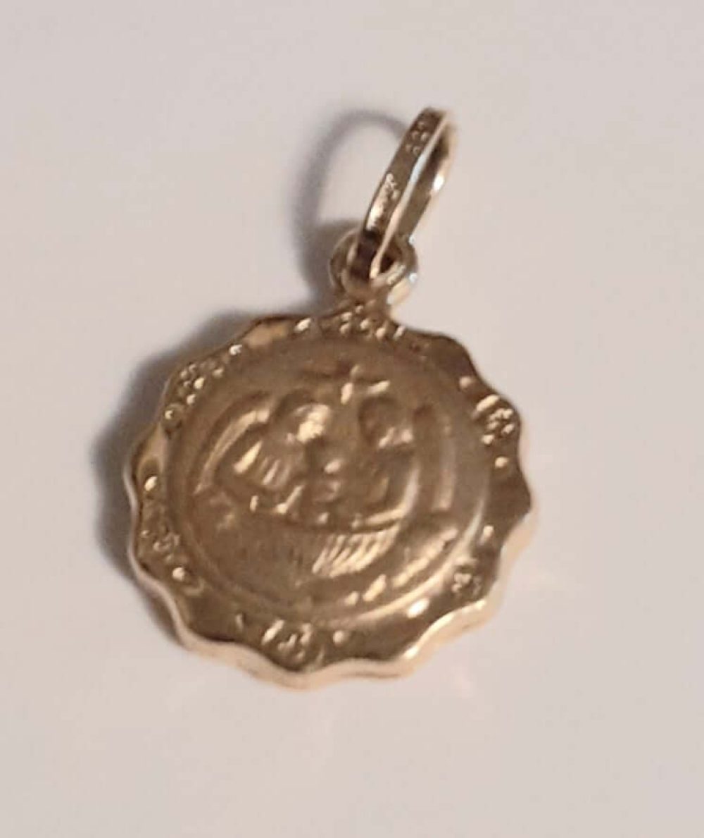 Baptism Gold Pendant in 14k - Image 3