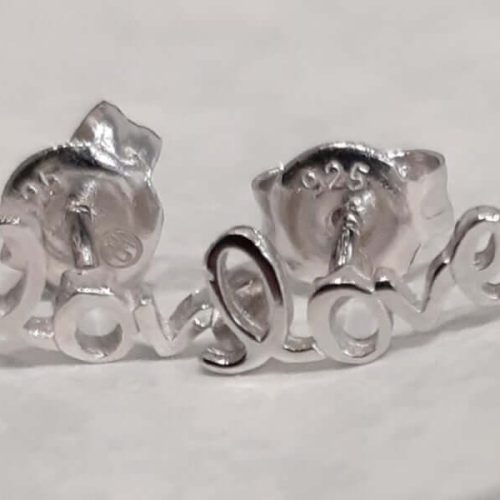 Silver LOVE Earrings