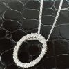 Beautiful Oval Cubic Zirconia Pendant on a Silver Chain
