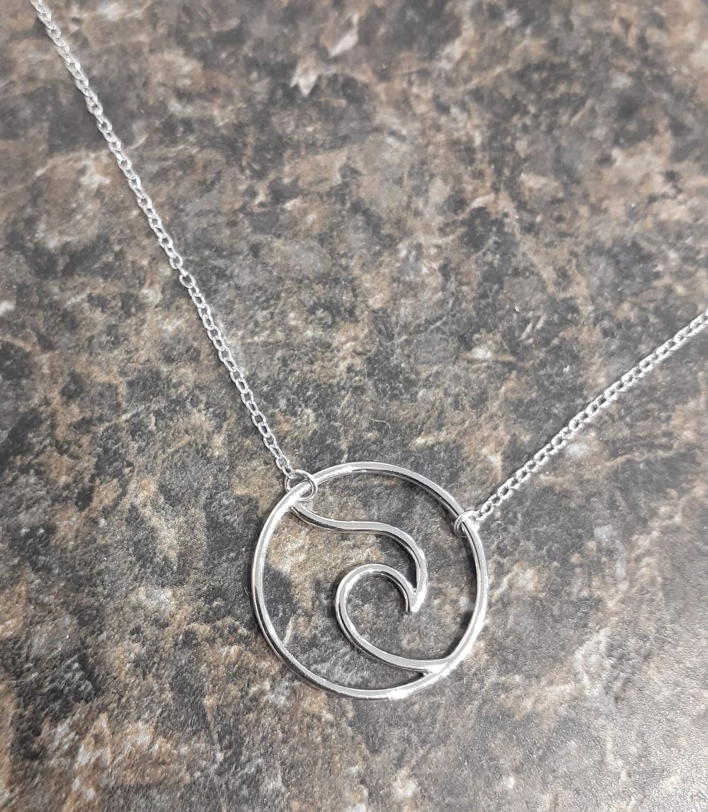 Silver Wave Necklace