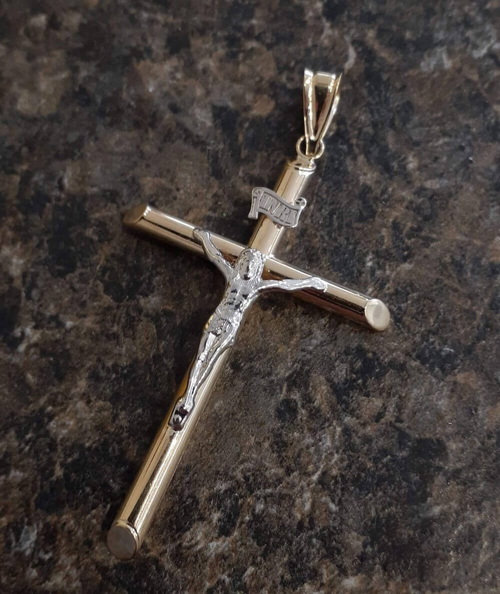 10k Two Toned Crucifix