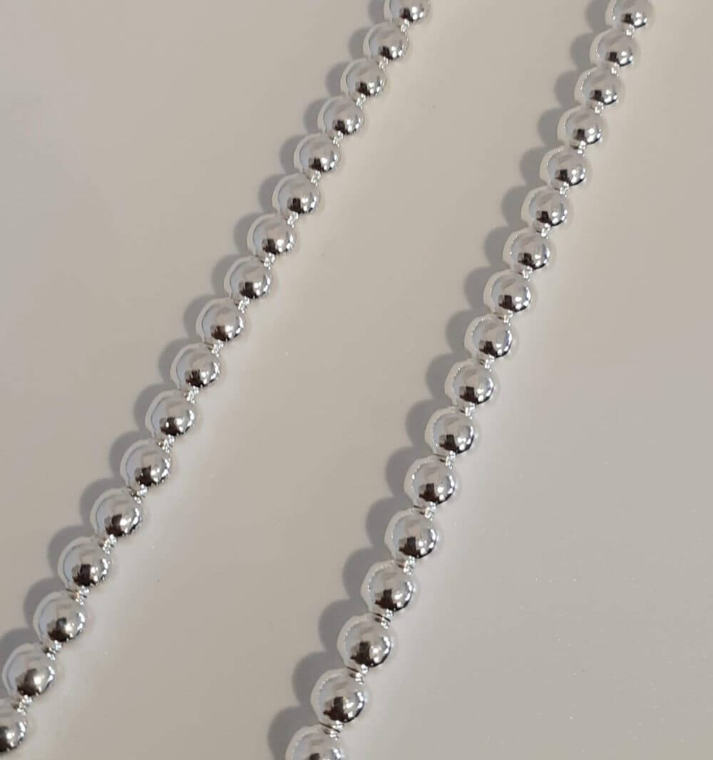 Silver Bead Necklace - Image 2
