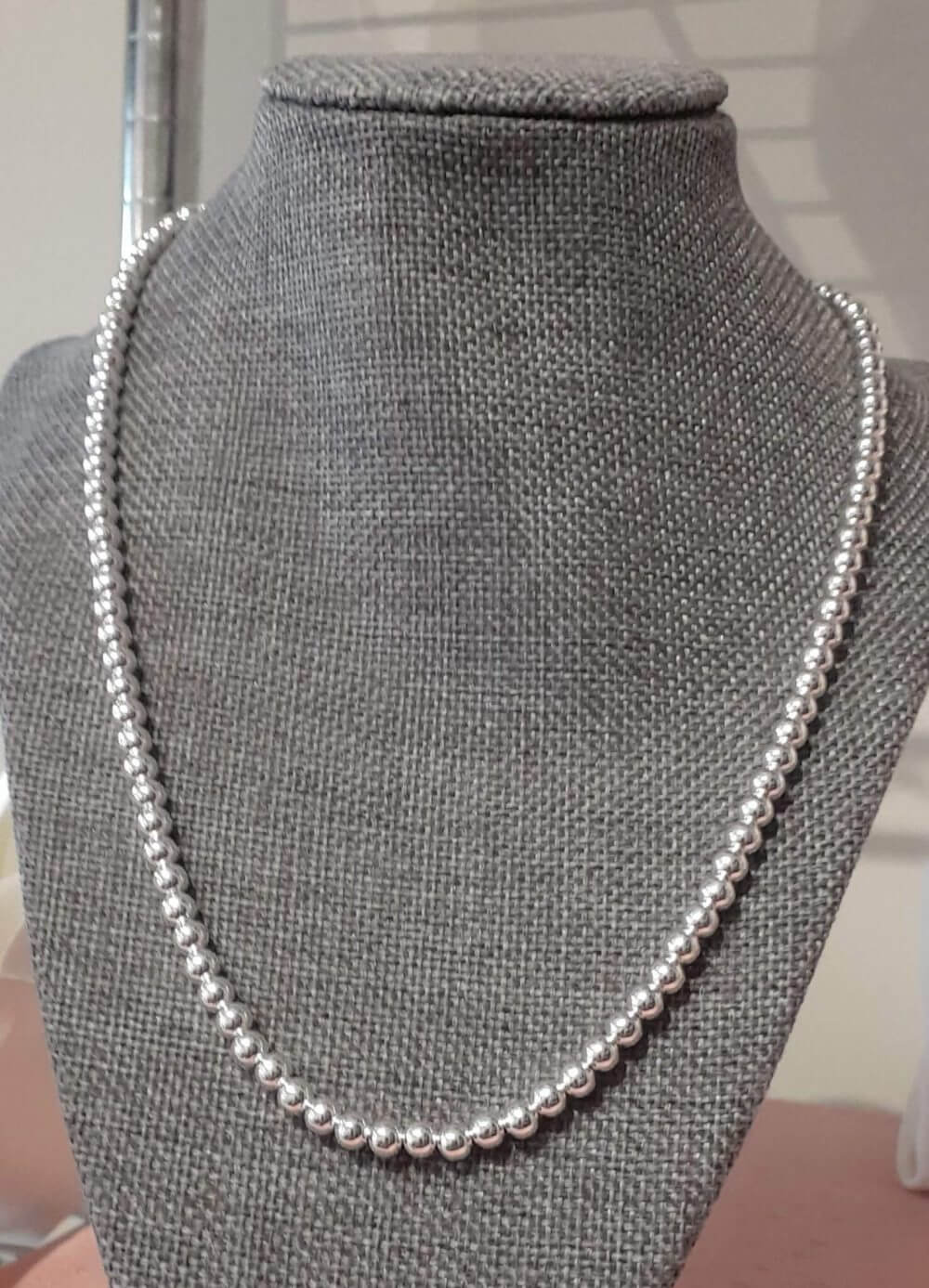 Silver Bead Necklace