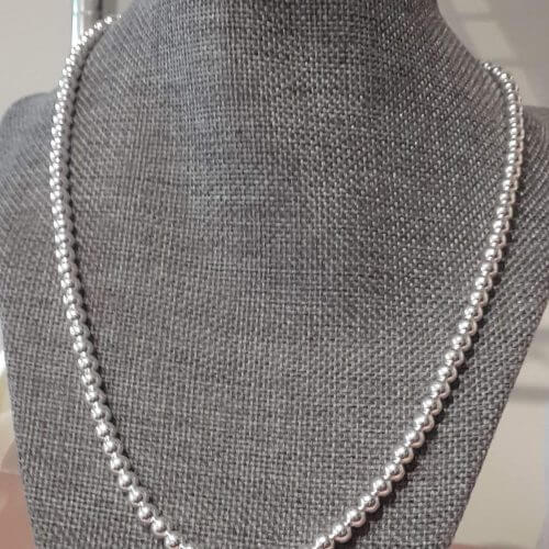 Silver Bead Necklace