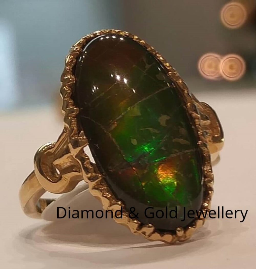 Amalite 10k Gold Custom Made Ring - Image 2