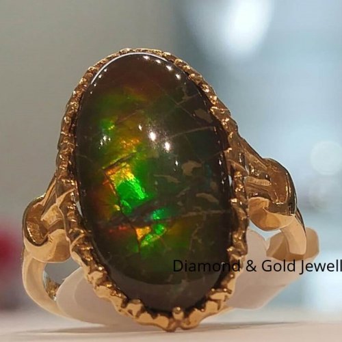 Amalite 10k Gold Custom Made Ring