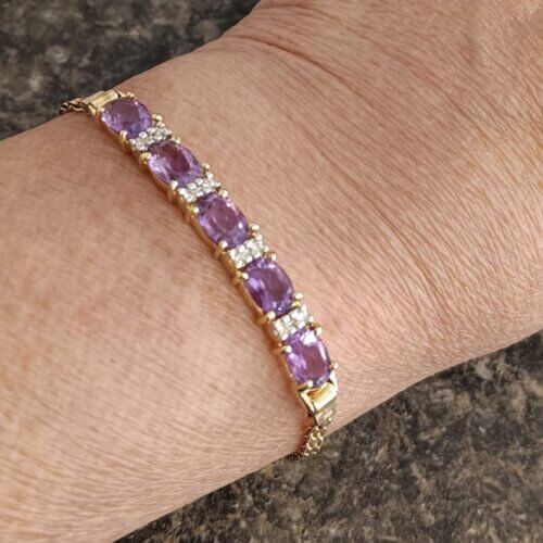 14k Amethyst Bracelet