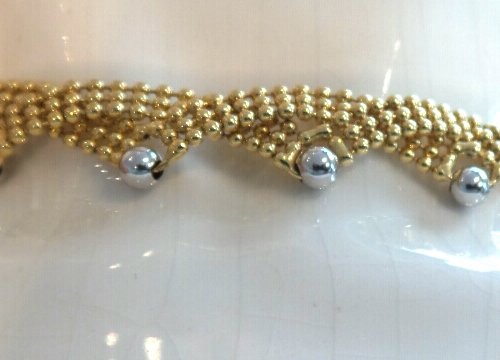 14k Two Toned Beaded Necklace