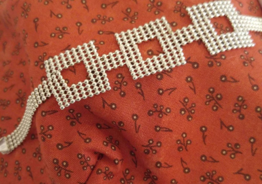 Beaded Silver Bracelet