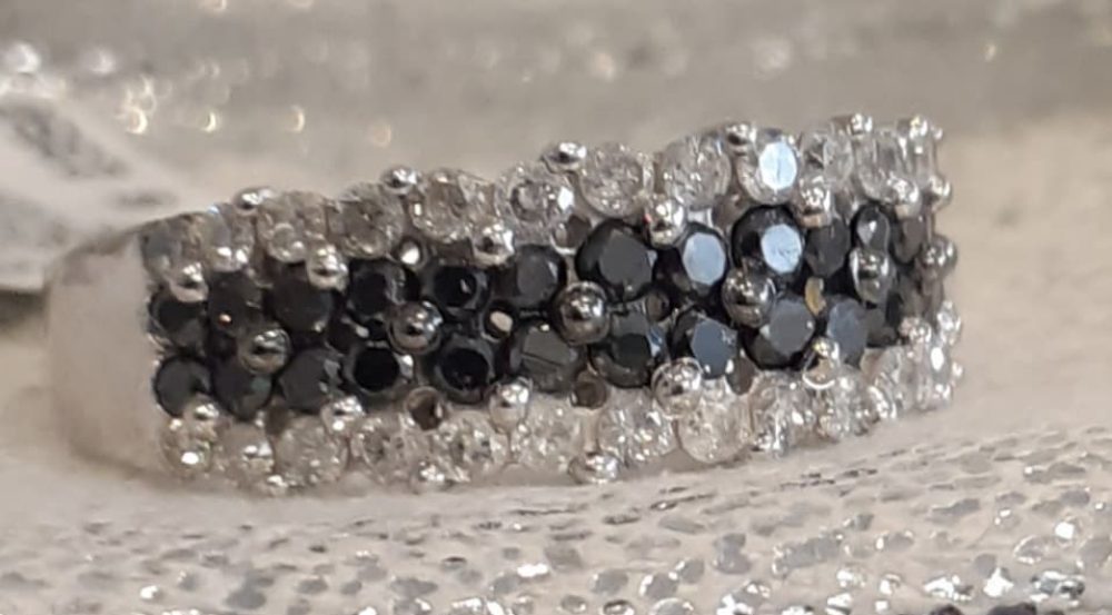 Black Diamond & White Diamond Ring 1.12ct (tw) - Image 4