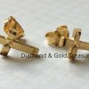 Cross Stud Earrings - 10k Gold - Image 2
