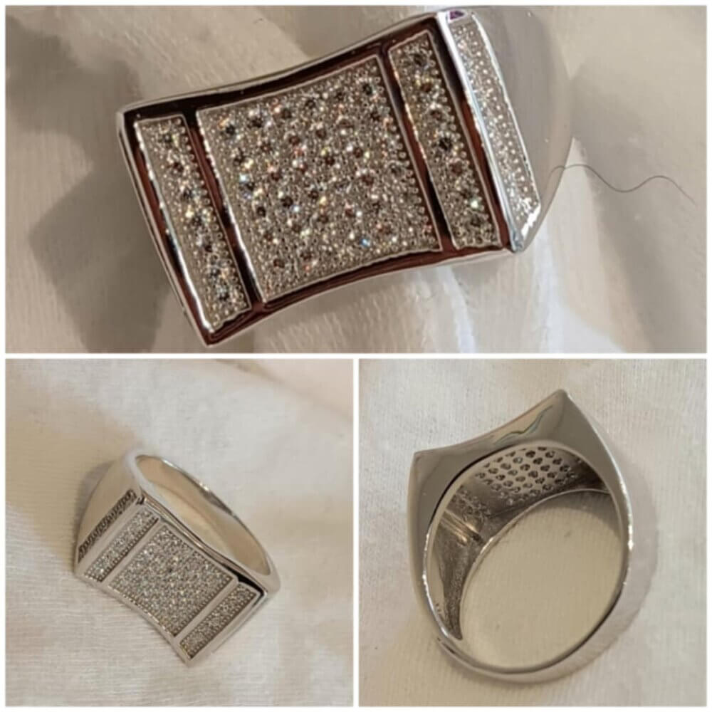 Men's Silver CZ Ring