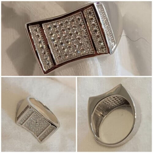 Men's Silver CZ Ring