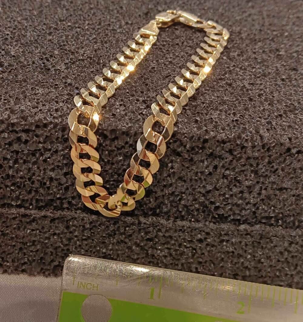 10k Curb Styled Bracelet - Image 2