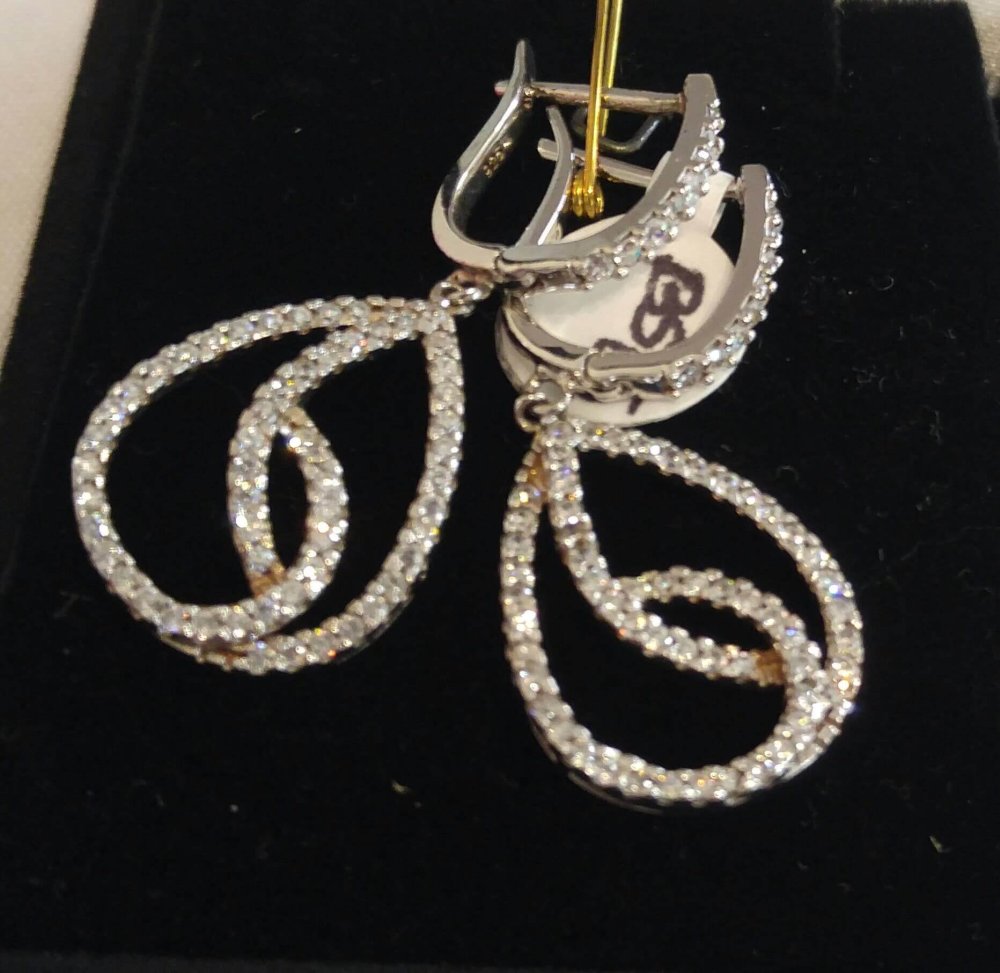 Cubic Zirconia Silver Earrings