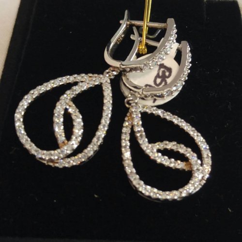 Cubic Zirconia Silver Earrings