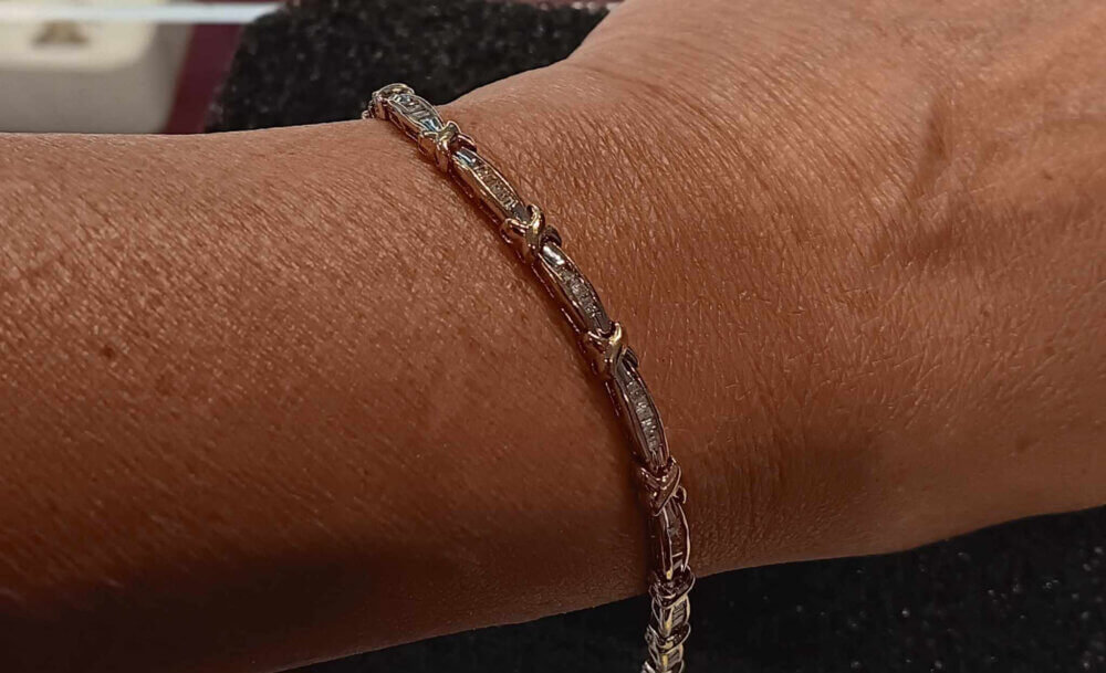 Baguette Diamond Bracelet in 14k - Image 3