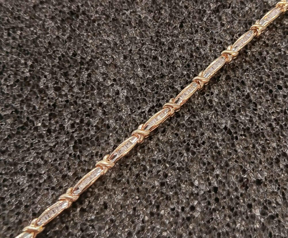 Baguette Diamond Bracelet in 14k