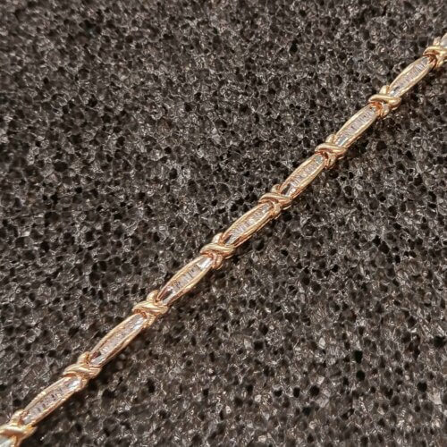 Baguette Diamond Bracelet in 14k