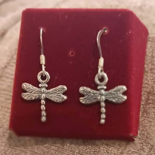 Silver Dragonfly Earrings