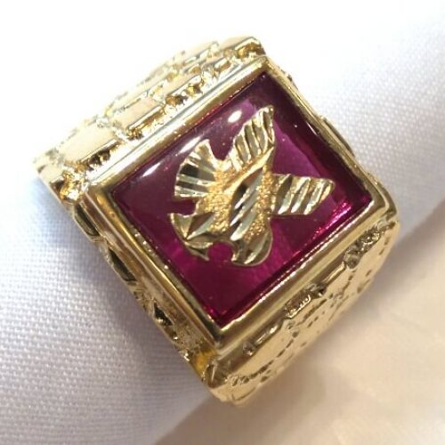 10k Men Ring with and eagle