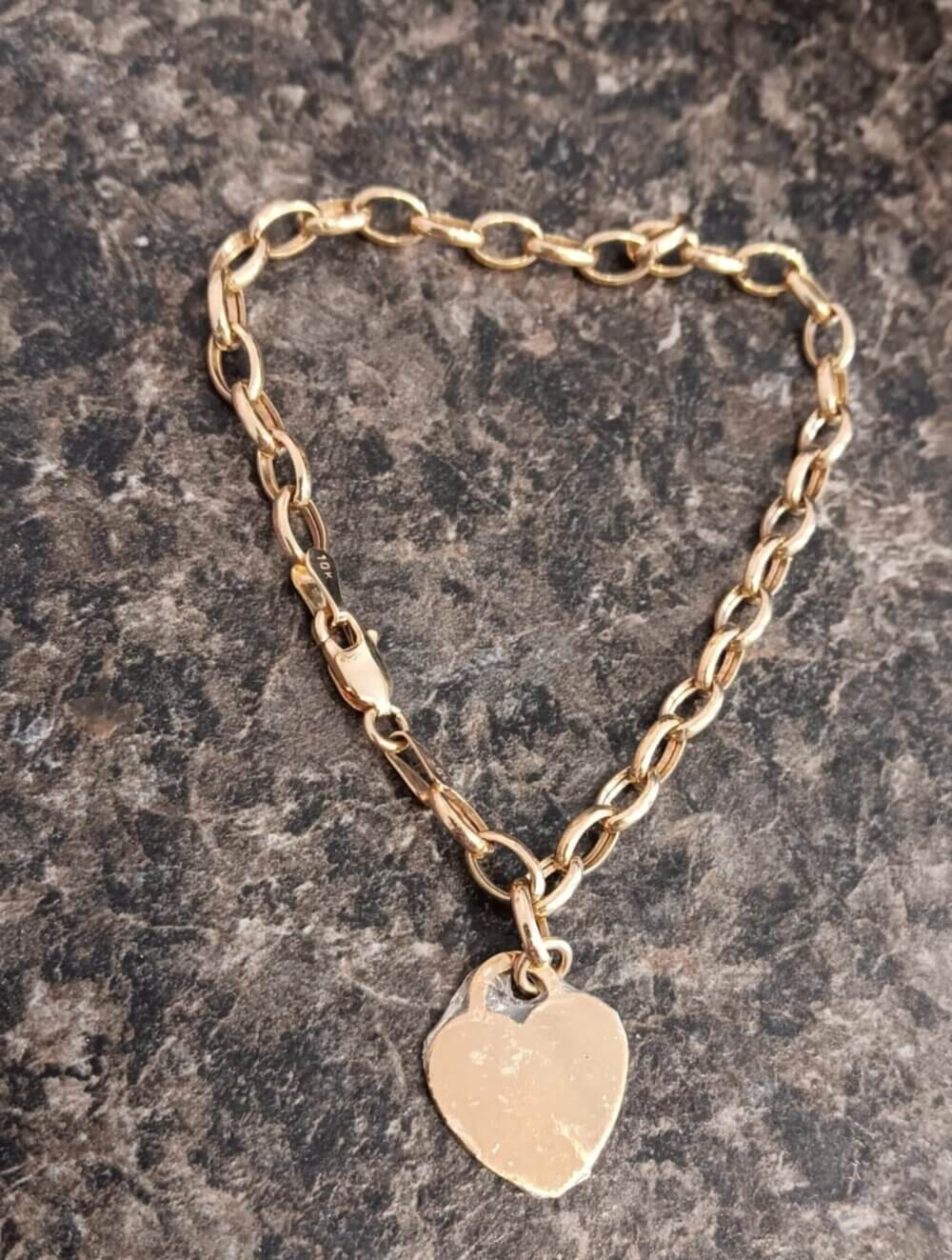 10k Gold Heart Bracelet