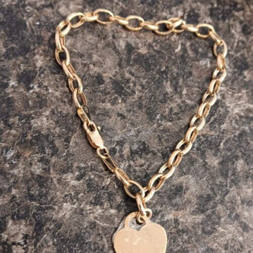 10k Gold Heart Bracelet