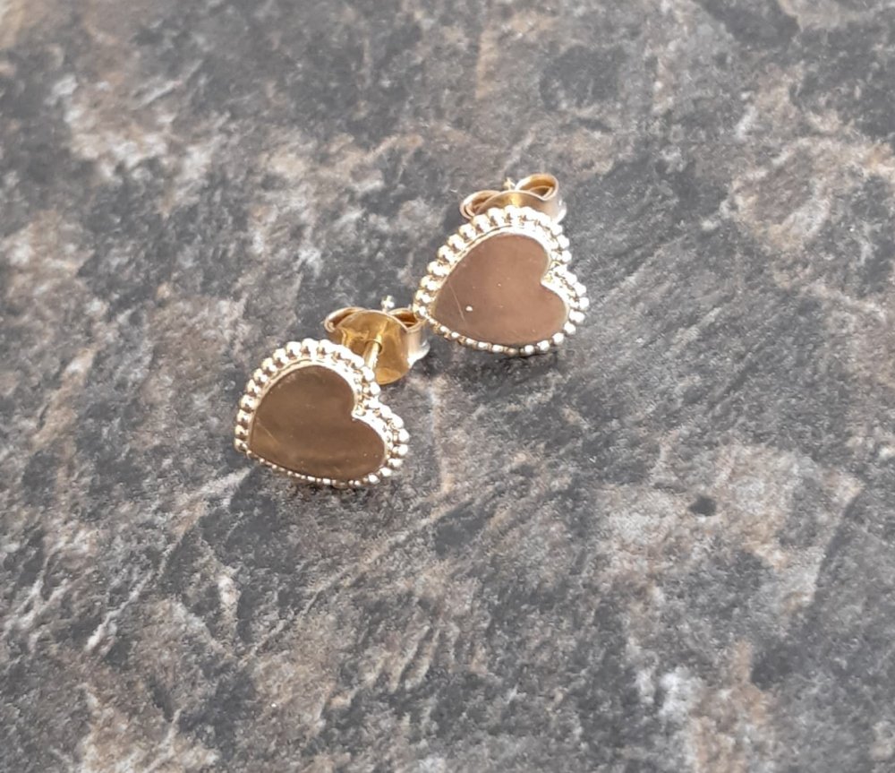 14k Heart Studs - Image 2