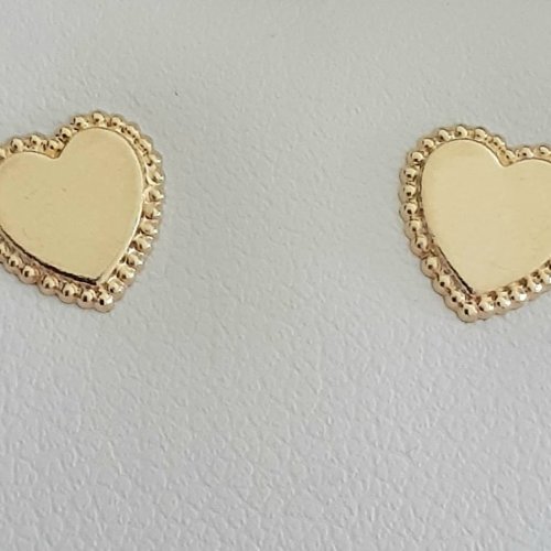 14k Heart Studs