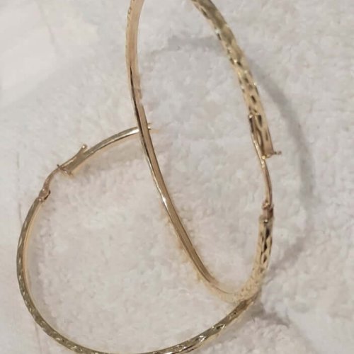 Designed 10k Hoop Earrings