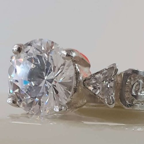 Cubic Zirconia Stoned Silver Ring