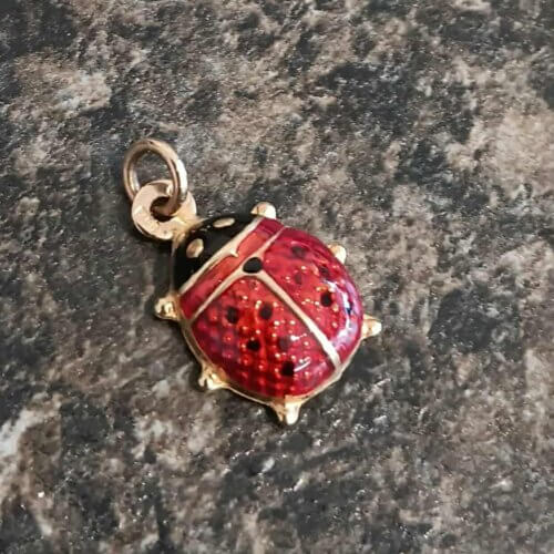 Lady Bug Pendant in 10k