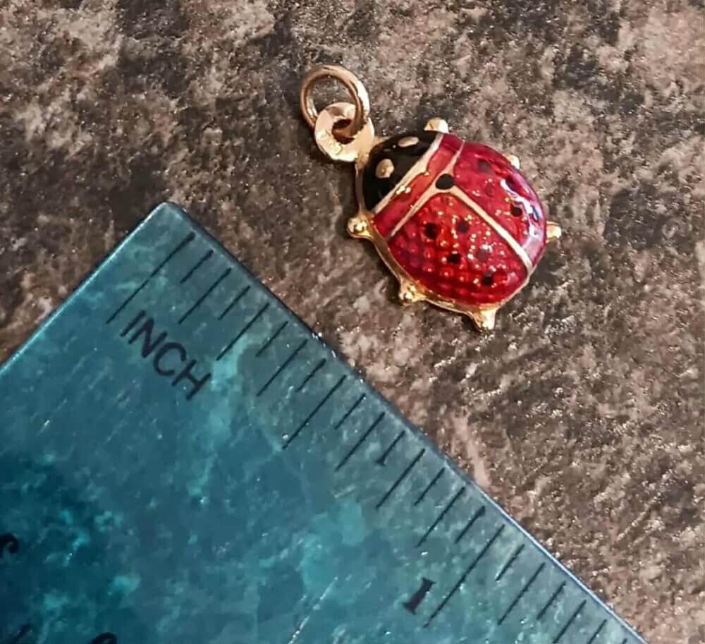 Lady Bug Pendant in 10k - Image 2
