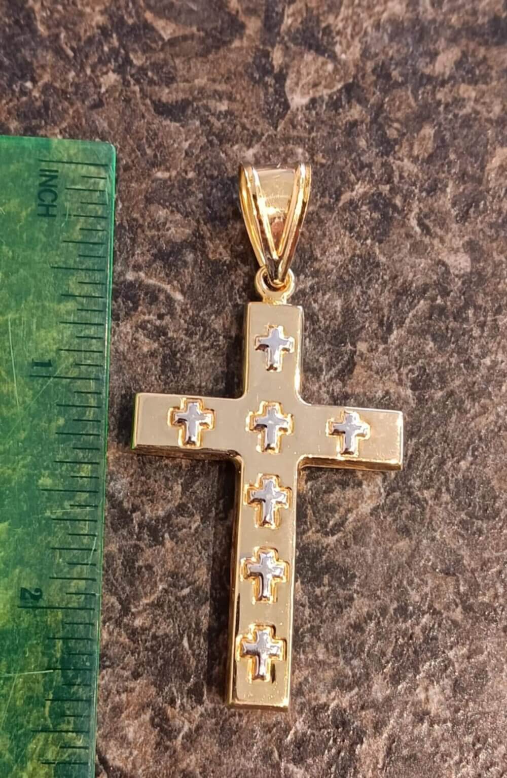 10k Gold Large Cross - Image 2
