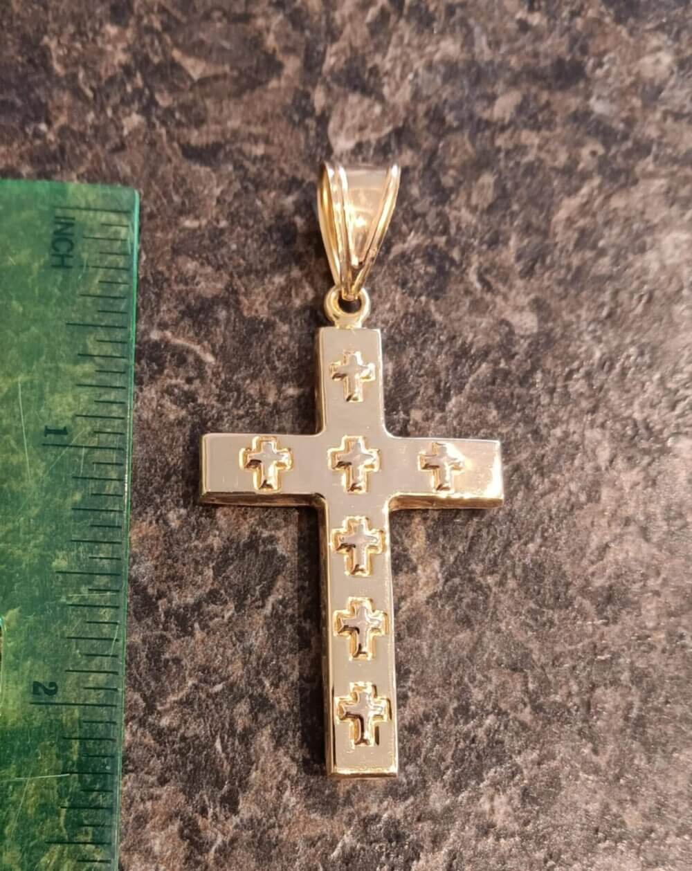 10k Gold Large Cross - Image 3