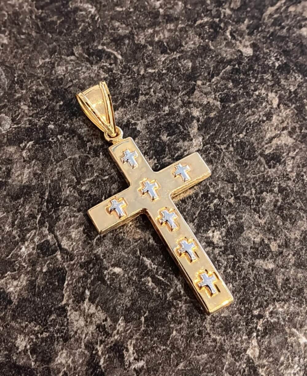 10k Gold Large Cross