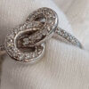 14k Customized White Gold Love Knot Ring - Image 4