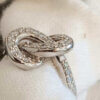 14k Customized White Gold Love Knot Ring - Image 2
