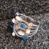 Silver Wide Coloured Stone Ring - Image 2