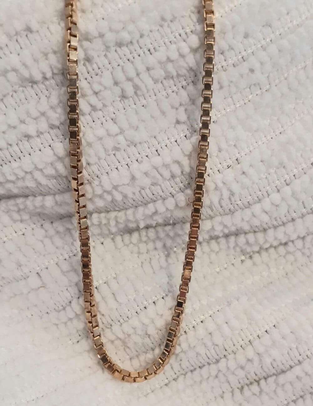 Anklet - 10k Box Link Styled