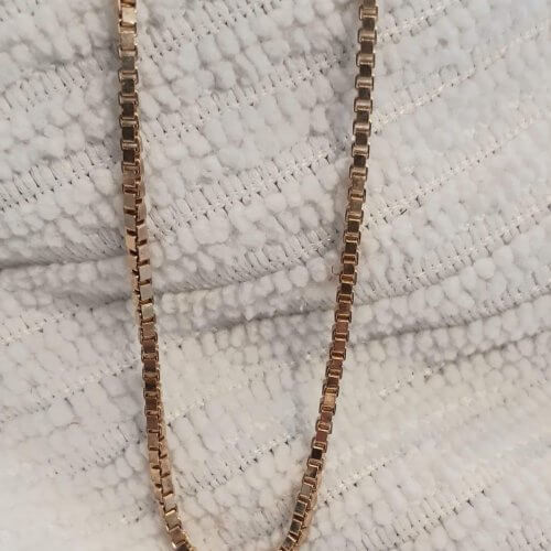 Anklet - 10k Box Link Styled