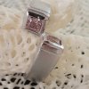 Silver Twist Like Ring with Pink Stone - Image 2