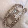 14k White Gold Princess Cut Diamond Ring